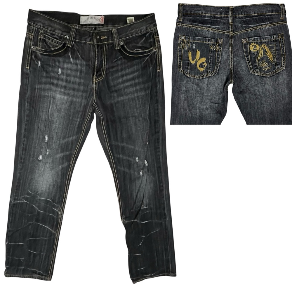 Agi-Le Collection Jean Co. Men’s Sz 30x30 Black Wash Embroidery NWOT